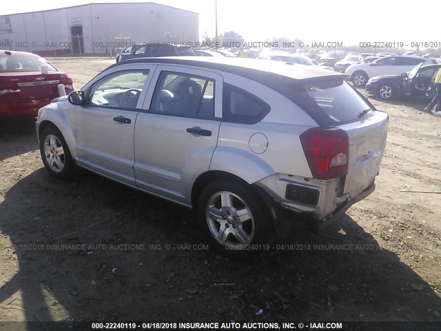 1B3HB48B37D154183 - 2007 DODGE CALIBER SXT SILVER photo 3