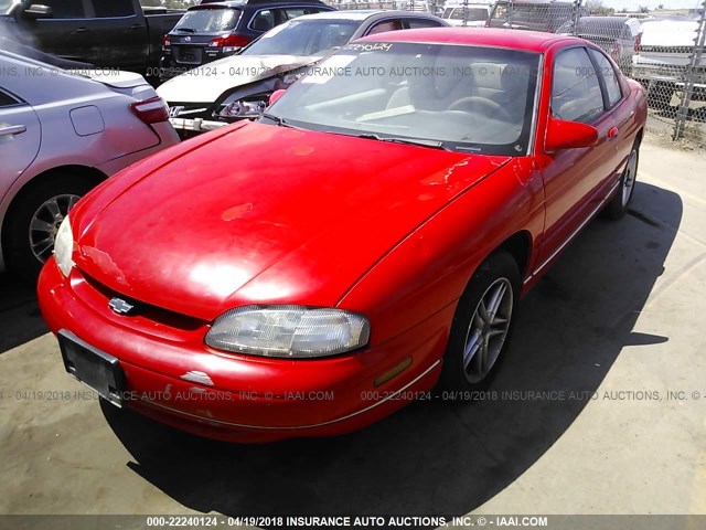 2G1WW12M0X9258736 - 1999 CHEVROLET MONTE CARLO LS RED photo 2