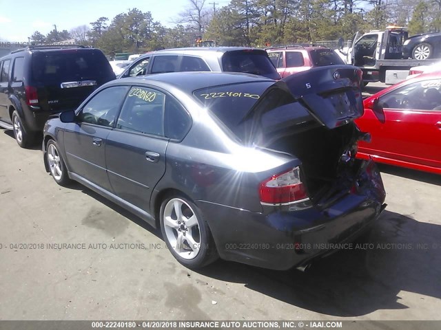 4S3BL626387215105 - 2008 SUBARU LEGACY 2.5I LIMITED BLACK photo 3