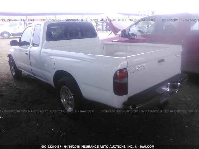 4TAVN52NXYZ633833 - 2000 TOYOTA TACOMA XTRACAB WHITE photo 3