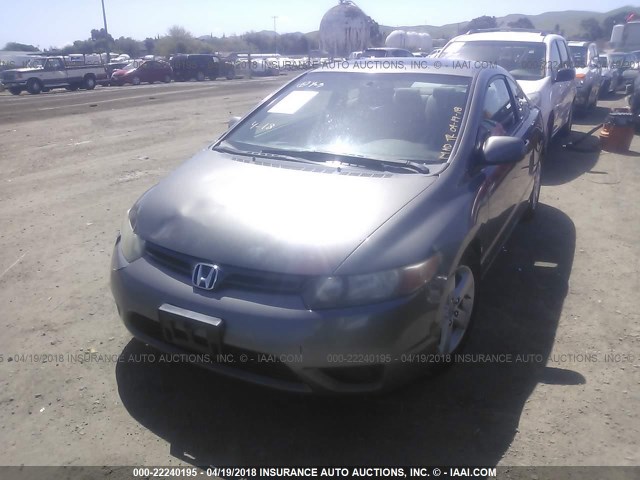 2HGFG12896H560202 - 2006 HONDA CIVIC EX GRAY photo 2