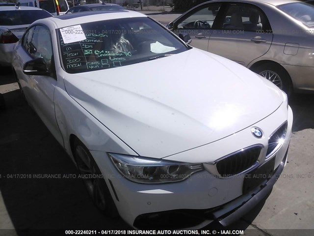 WBA3N7C57EK221943 - 2014 BMW 428 I WHITE photo 1
