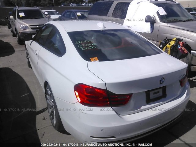 WBA3N7C57EK221943 - 2014 BMW 428 I WHITE photo 3