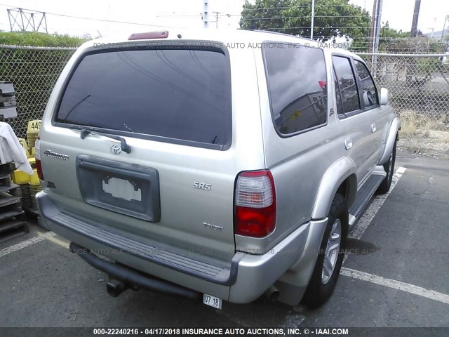 JT3GN86R6Y0153972 - 2000 TOYOTA 4RUNNER SR5 SILVER photo 4