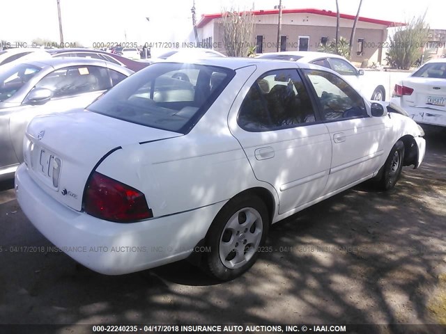 3N1CB51A64L558720 - 2004 NISSAN SENTRA 1.8S WHITE photo 4