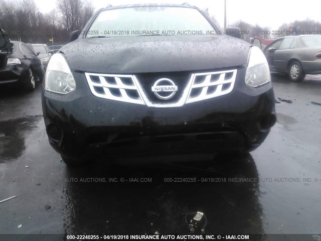 JN8AS5MV7CW708236 - 2012 NISSAN ROGUE S/SV BLACK photo 6