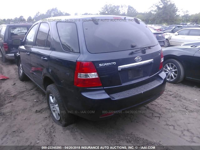 KNDJD735085825737 - 2008 KIA SORENTO EX/LX Dark Blue photo 3