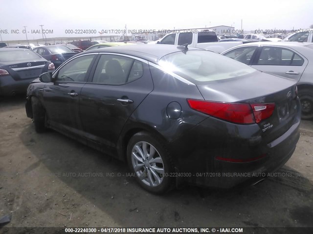 5XXGN4A73FG429014 - 2015 KIA OPTIMA EX GRAY photo 3