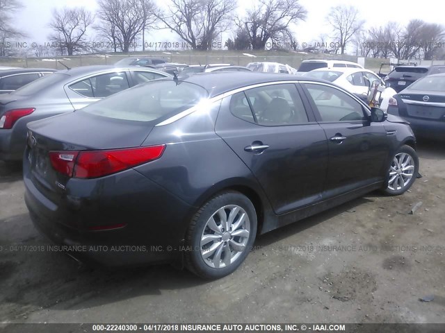 5XXGN4A73FG429014 - 2015 KIA OPTIMA EX GRAY photo 4