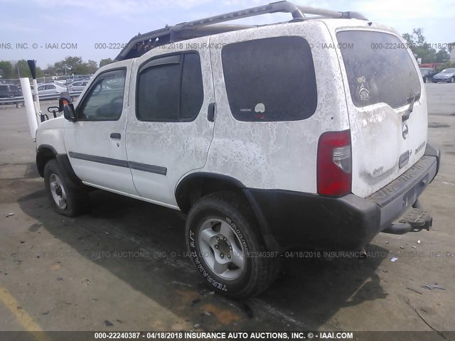 5N1ED28Y42C522482 - 2002 NISSAN XTERRA XE/SE WHITE photo 3