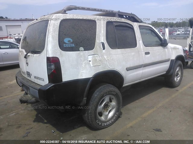 5N1ED28Y42C522482 - 2002 NISSAN XTERRA XE/SE WHITE photo 4