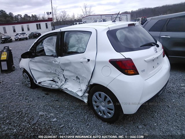 VNKKTUD30GA061095 - 2016 TOYOTA YARIS L/LE/SE WHITE photo 3