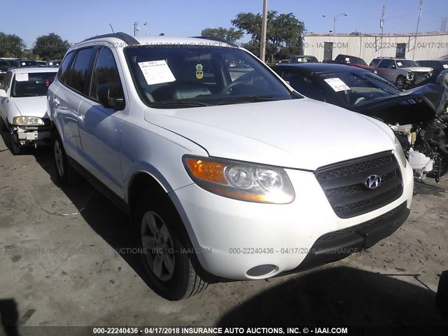 5NMSG13D99H300805 - 2009 HYUNDAI SANTA FE GLS WHITE photo 1