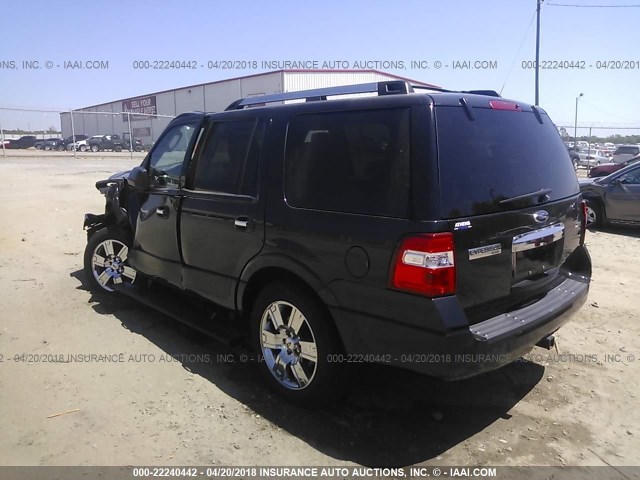 1FMJU2A50AEB52519 - 2010 FORD EXPEDITION LIMITED BLACK photo 3