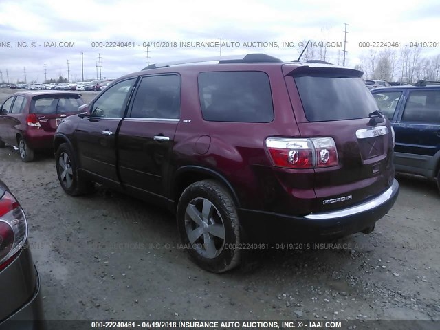 1GKLRMED3AJ264593 - 2010 GMC ACADIA SLT-1 Czerwony zdjęcie 3