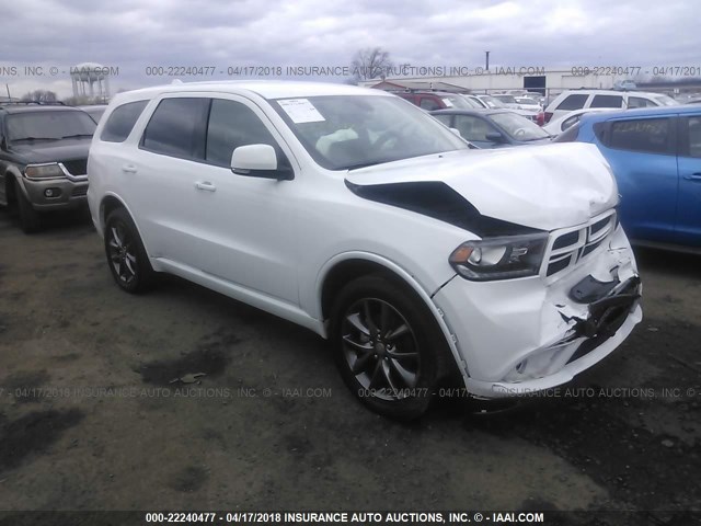 1C4RDJDG3HC848022 - 2017 DODGE DURANGO GT WHITE photo 1