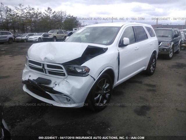 1C4RDJDG3HC848022 - 2017 DODGE DURANGO GT WHITE photo 2