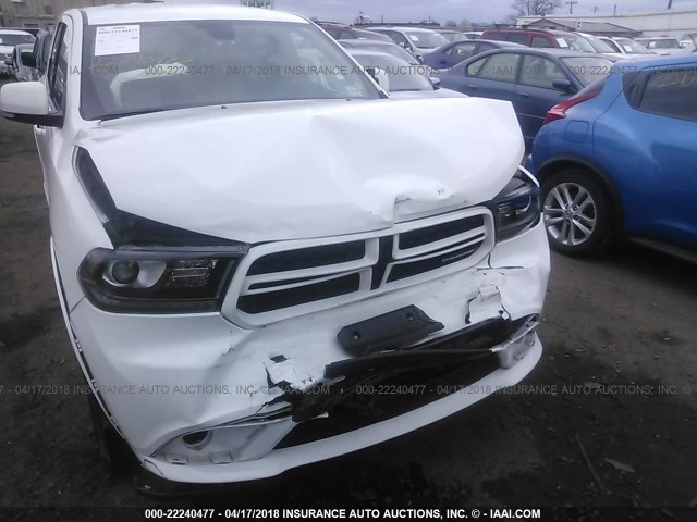 1C4RDJDG3HC848022 - 2017 DODGE DURANGO GT WHITE photo 6