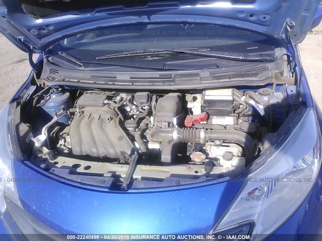3N1CE2CP5FL361399 - 2015 NISSAN VERSA NOTE S/S PLUS/SV/SL/SR BLUE photo 10