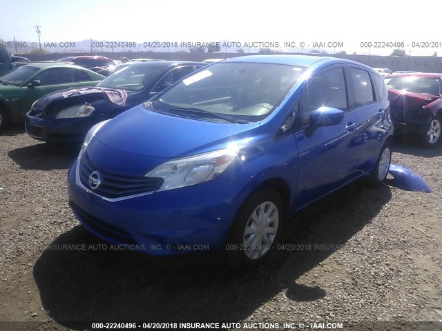 3N1CE2CP5FL361399 - 2015 NISSAN VERSA NOTE S/S PLUS/SV/SL/SR BLUE photo 2