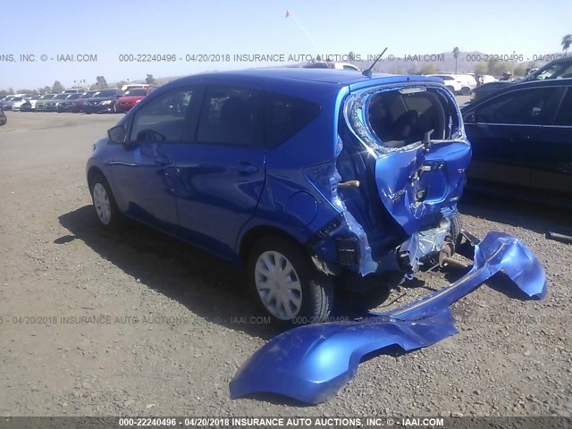 3N1CE2CP5FL361399 - 2015 NISSAN VERSA NOTE S/S PLUS/SV/SL/SR BLUE photo 3