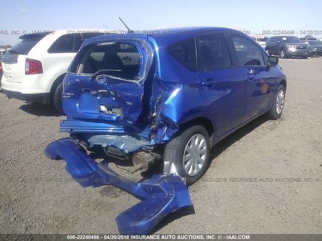3N1CE2CP5FL361399 - 2015 NISSAN VERSA NOTE S/S PLUS/SV/SL/SR BLUE photo 4