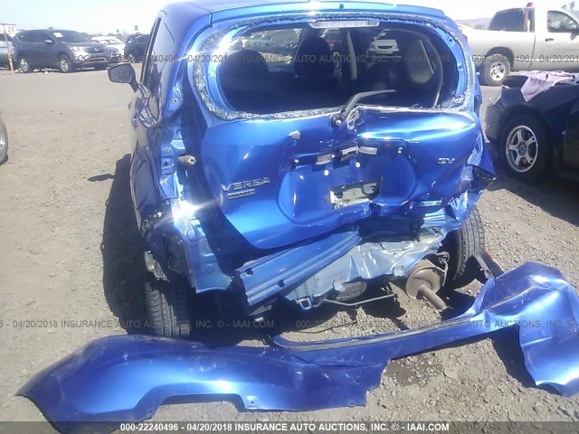 3N1CE2CP5FL361399 - 2015 NISSAN VERSA NOTE S/S PLUS/SV/SL/SR BLUE photo 6