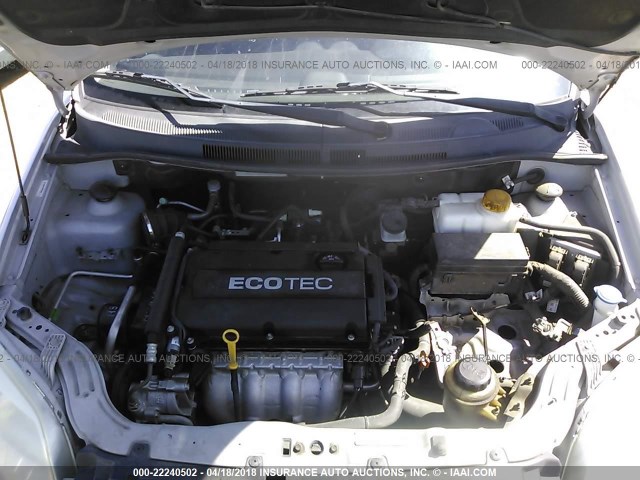 KL1TD56E79B625988 - 2009 CHEVROLET AVEO LS/LT 银色 照片 10