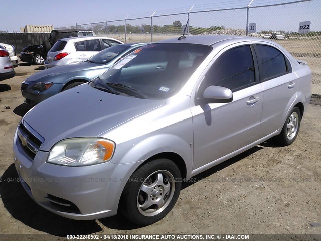 KL1TD56E79B625988 - 2009 CHEVROLET AVEO LS/LT 银色 照片 2