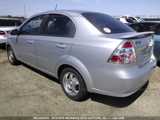KL1TD56E79B625988 - 2009 CHEVROLET AVEO LS/LT 银色 照片 3