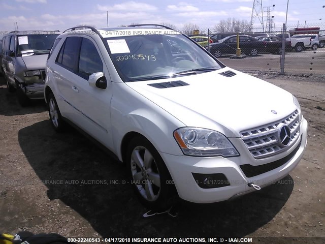 4JGBB86E79A492002 - 2009 MERCEDES-BENZ ML 350 WHITE photo 1