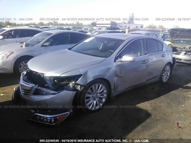 JH4KC1F51FC001284 - 2015 ACURA RLX TECH SILVER photo 2