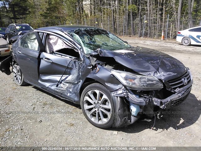 1HGCR2F57DA055922 - 2013 HONDA ACCORD SPORT ნაცრისფერი ფოტო 1