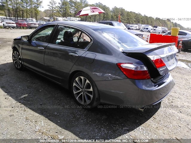 1HGCR2F57DA055922 - 2013 HONDA ACCORD SPORT GRAY photo 3