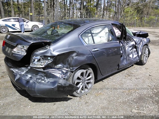 1HGCR2F57DA055922 - 2013 HONDA ACCORD SPORT GRAY photo 4