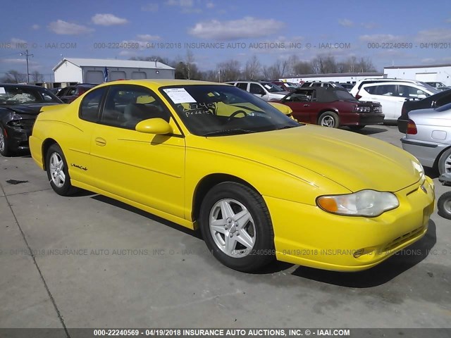 2G1WW12E329328862 - 2002 CHEVROLET MONTE CARLO LS ყვითელი ფოტო 1