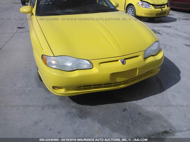 2G1WW12E329328862 - 2002 CHEVROLET MONTE CARLO LS ყვითელი ფოტო 6
