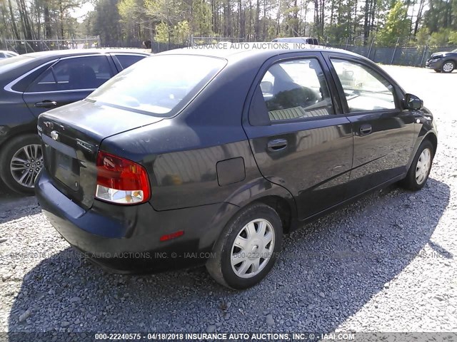 KL1TD52675B347313 - 2005 CHEVROLET AVEO LS 黑色 照片 4