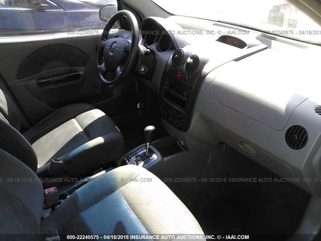 KL1TD52675B347313 - 2005 CHEVROLET AVEO LS 黑色 照片 5