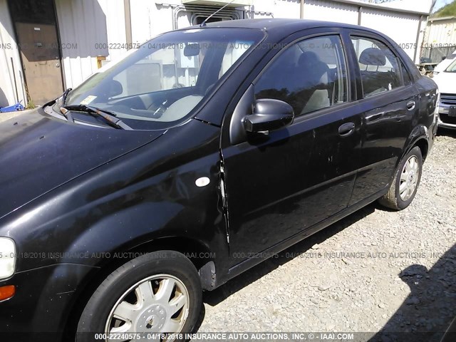 KL1TD52675B347313 - 2005 CHEVROLET AVEO LS 黑色 照片 6