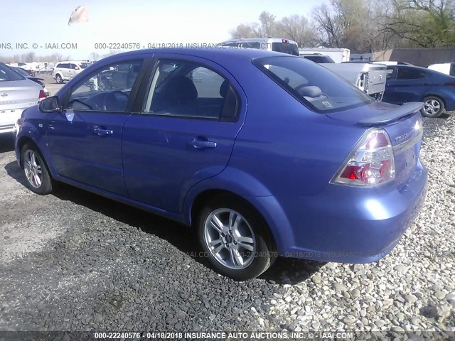 KL1TD56638B216491 - 2008 CHEVROLET AVEO LS BLUE photo 3