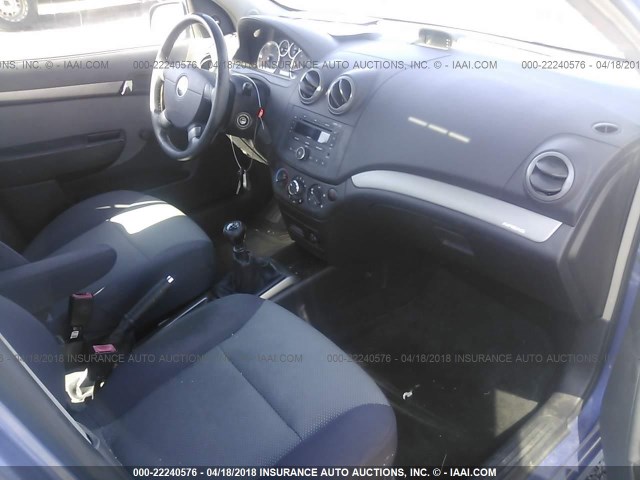 KL1TD56638B216491 - 2008 CHEVROLET AVEO LS BLUE photo 5