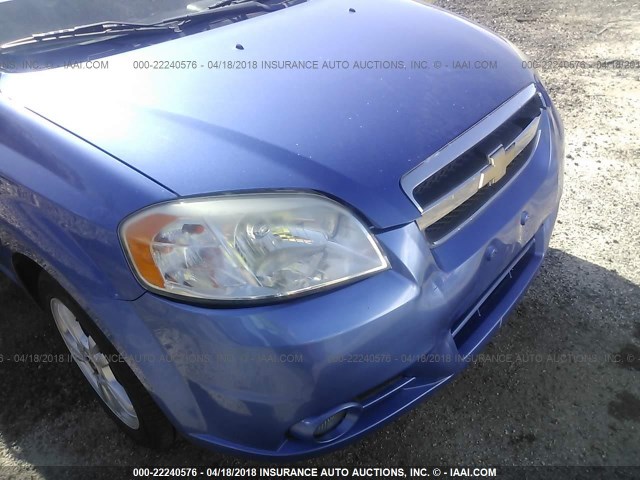 KL1TD56638B216491 - 2008 CHEVROLET AVEO LS BLUE photo 6