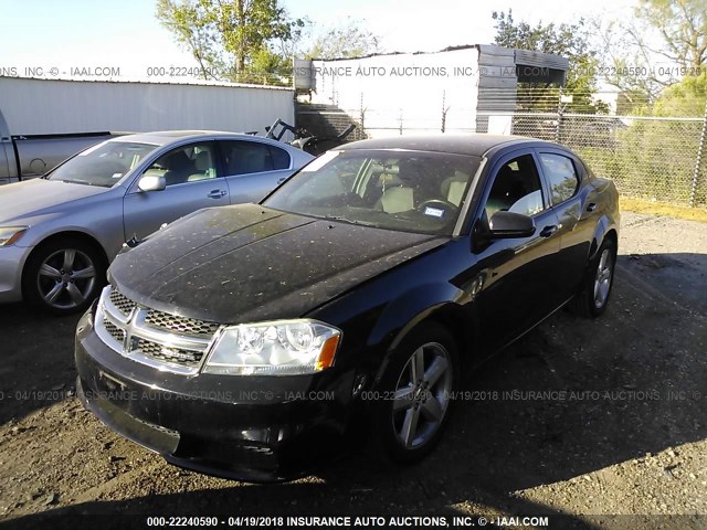 1B3BD1FB5BN559093 - 2011 DODGE AVENGER MAINSTREET BLACK photo 2