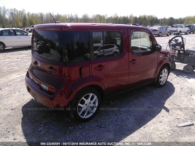 JN8AZ2KR3CT254620 - 2012 NISSAN CUBE S/SL/KROM RED photo 4