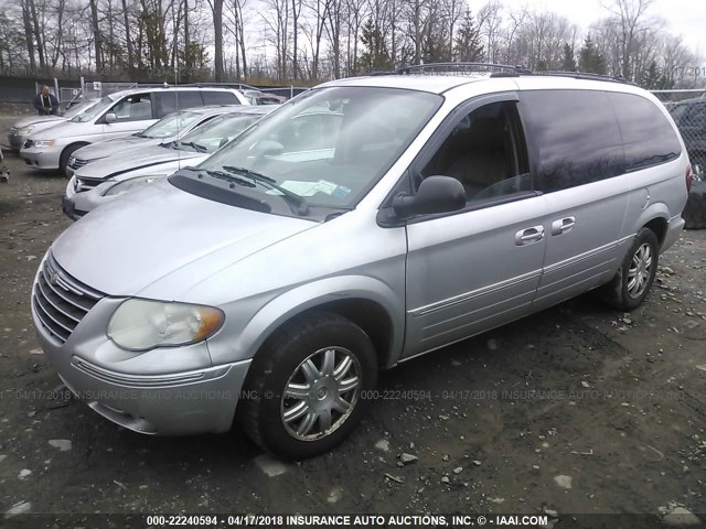 2C8GP54L75R429787 - 2005 CHRYSLER TOWN & COUNTRY TOURING SILVER photo 2