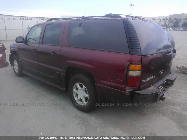 1GKFK66UX1J205827 - 2001 GMC DENALI XL K1500 MAROON photo 3