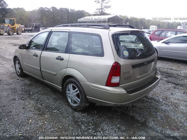 1FAHP363X1W254501 - 2001 FORD FOCUS SE/SE COMFORT GOLD photo 3