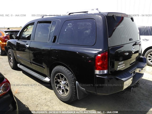 5N1AA08A54N732515 - 2004 NISSAN ARMADA SE/LE BLACK photo 3