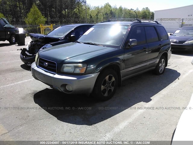 JF1SG65623H704569 - 2003 SUBARU FORESTER 2.5XS მწვანე ფოტო 2